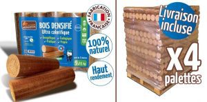 Bûches Calorifiques WOODSTOCK 4 Palettes,  Sacs De 5 Bûches