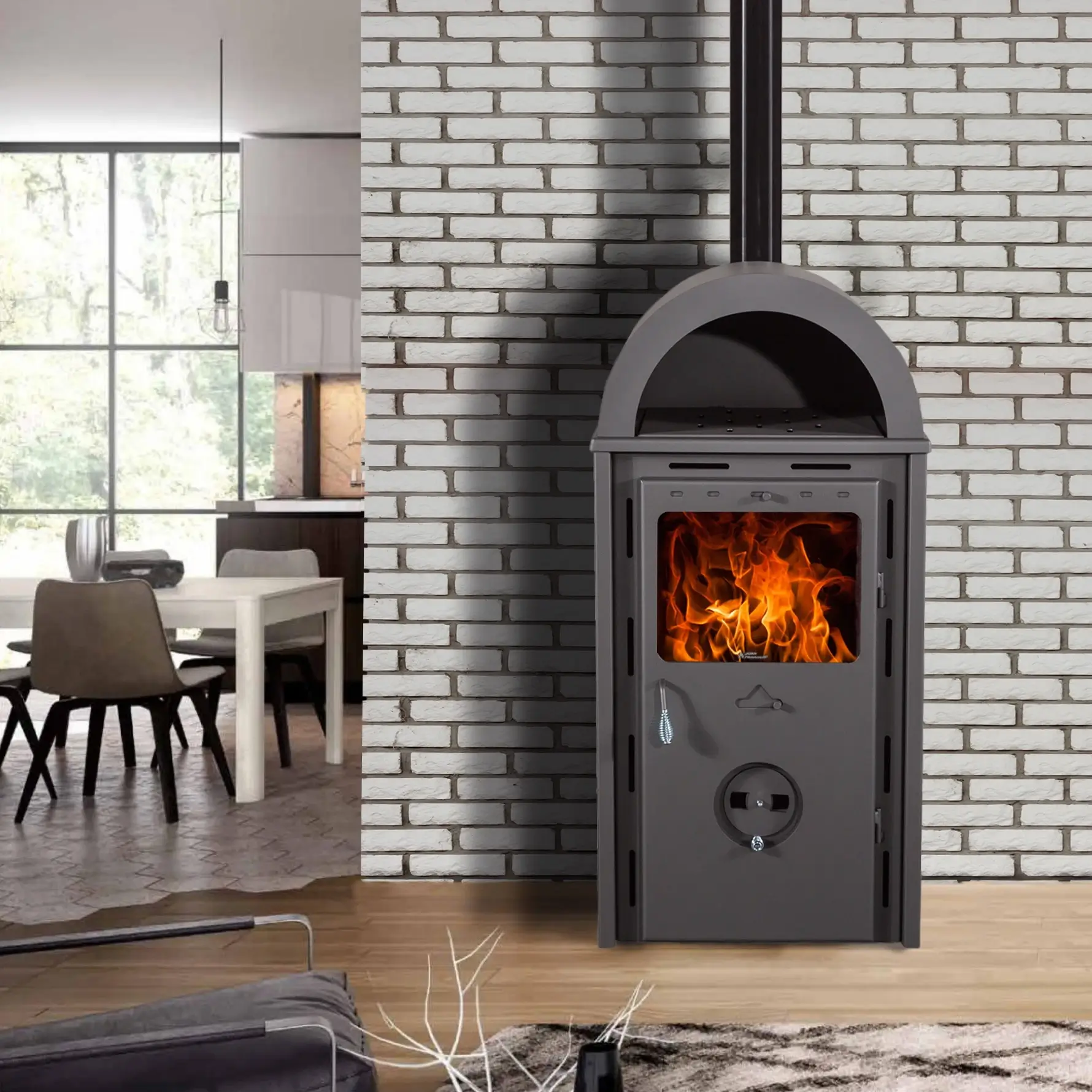 Poêle mixte JUAN PANADERO ARTICO PLUS 11.5 kW