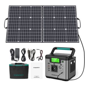 SWAREY S500 PRO Générateur Solaire 220V 518Wh Station D'Énergie avec panneau Solaire Pliable 100W, Version 2023