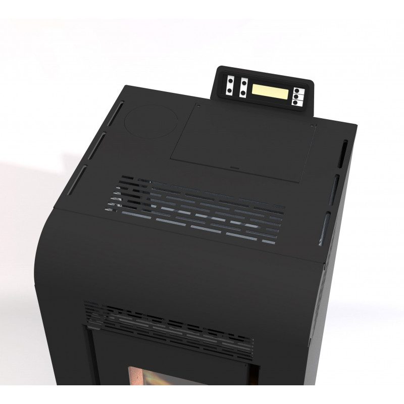 Pack poêle à granulés Vulcano SMS + Kit d'installation sortie arrière 12 kw – Image 2