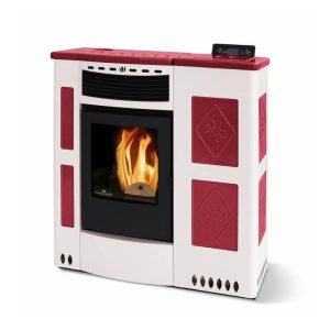 Poêle à granules extra-plat céramique - ORIGINE PHEBO Iris 11.5 kW