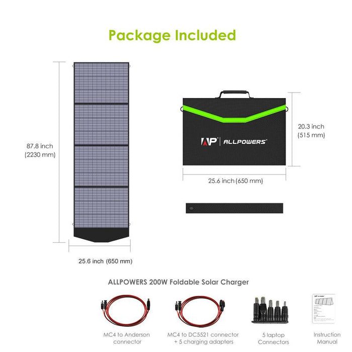 Kit générateur solaire ALLPOWERS 2400W (S2000 Pro + panneau solaire SP033 200W) – Image 5