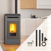 Pack Poêle à granulés canalisable Cayenne + Kit de raccordement sortie arrière 16 kw
