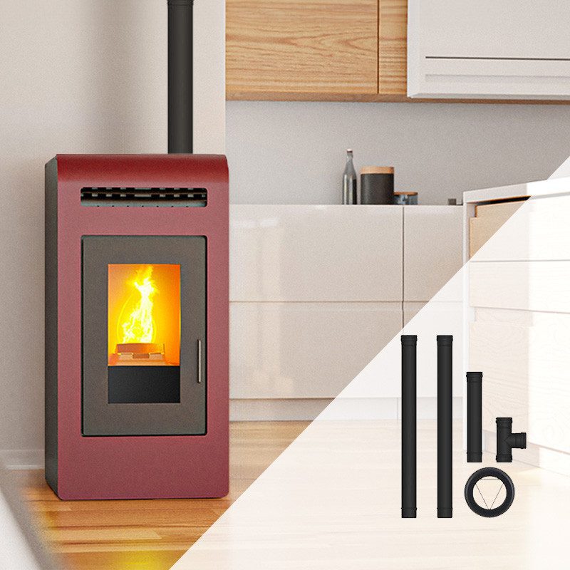Pack Poêle à granulés canalisable Cayenne + Kit de raccordement sortie arrière 16 kw – Image 3
