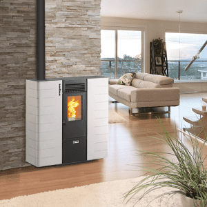 Poêle à granulés canalisable extra plat Fango 8 kw