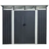 Abri de jardin métal 6,67m² Skylight anthracite + kit d'ancrage X-METAL
