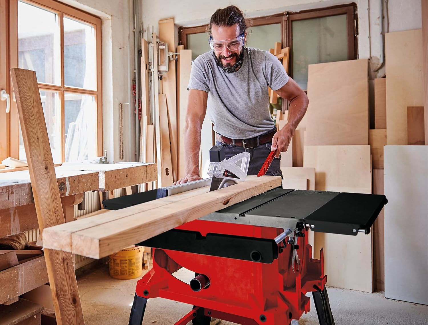 Einhell Scie circulaire sur table TC-TS 2225 U (max. 2200 W, lame de scie Ø254 x ø30 mm, butée parallèle/angle, démarrage progressif, lame de scie inclinable, réglage en hauteur jusqu'à 80 mm) – Image 2