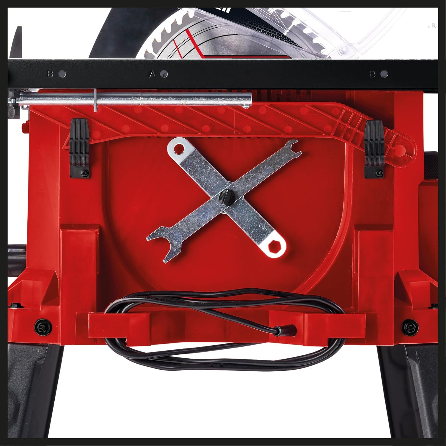 Einhell Scie circulaire sur table TC-TS 2225 U (max. 2200 W, lame de scie Ø254 x ø30 mm, butée parallèle/angle, démarrage progressif, lame de scie inclinable, réglage en hauteur jusqu'à 80 mm) – Image 4