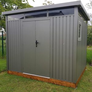 Abri de jardin en acier galvanisé Kosto 6,76m² + kit d'ancrage - X-Métal