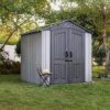 Abri de jardin en résine Stormdust Lifetime coloris gris & anthracite surface extérieure 4,58 m²