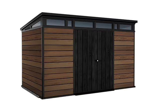 Abri de jardin WALNUT Signature 117 en résine coloris noyer - 7,4 m² - KETER – Image 2