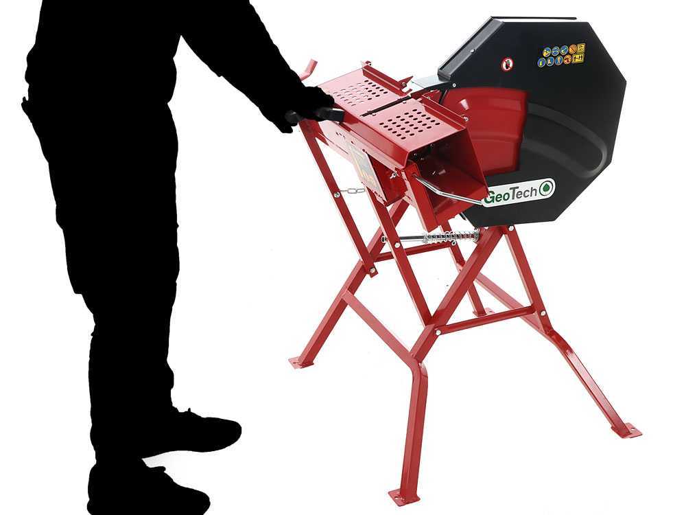 GeoTech SA 410 - Scie à bûches circulaire à chevalet électrique - coupe max 140 mm – Image 4