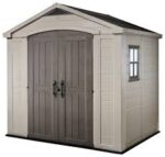 Abri de jardin imitation aspect bois beige "Factor" 4,5 m² - L. 2,56 x P. 1,82 x H. 2,43 m - Keter