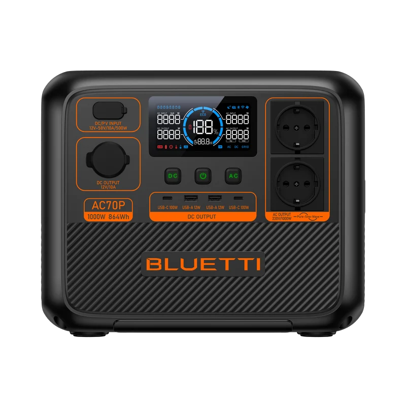 Station électrique portable Bluetti AC70P LiFePO4 864 Wh – Image 3